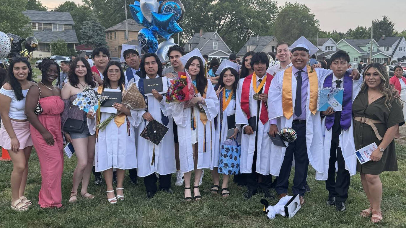 Upward Bound Innovation Central Student Graduation Group Picture